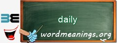 WordMeaning blackboard for daily